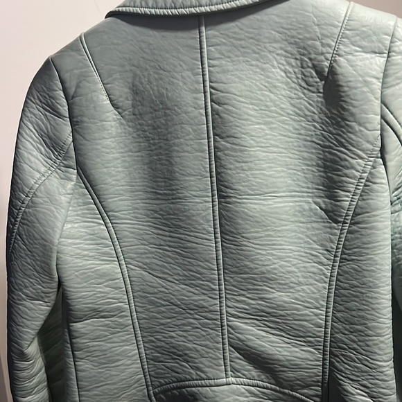 Teal Leather Jacket - Picture 2 of 3